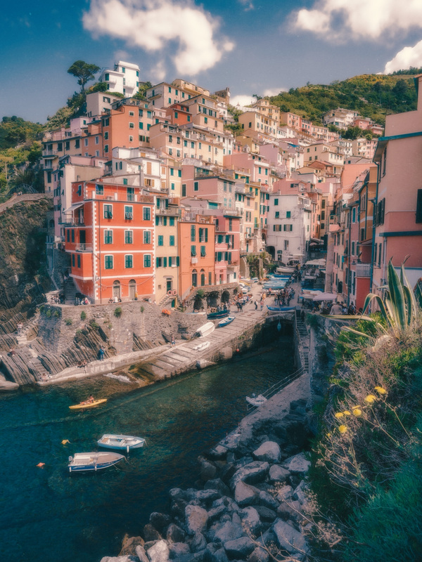 A colorful seaside village · Retro Film